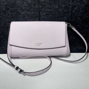 Kate Spade Lavender Bag Shoulder Cross Body Purse Leather Strap Chain Handle
